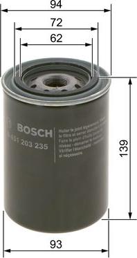BOSCH 0 986 627 641 - Масляний фільтр autozip.com.ua