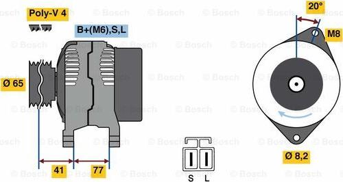 BOSCH 0 986 049 900 - Генератор autozip.com.ua