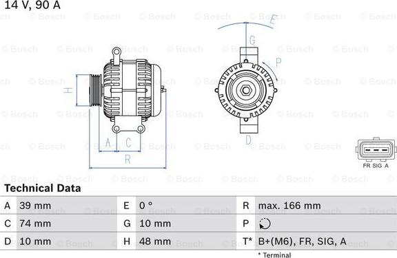 BOSCH 0 986 049 980 - Генератор autozip.com.ua