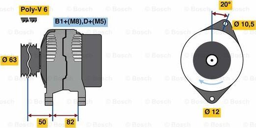 BOSCH 0 986 049 420 - Генератор autozip.com.ua