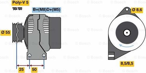 BOSCH 0 986 049 540 - Генератор autozip.com.ua