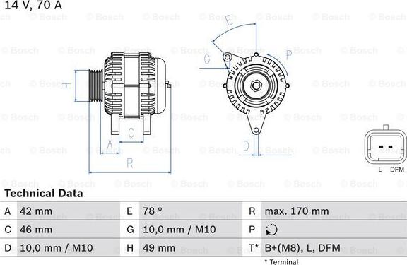 BOSCH 0 986 049 690 - Генератор autozip.com.ua