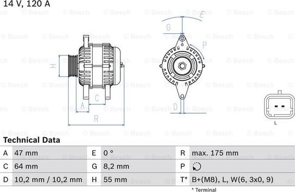 BOSCH 0 986 049 650 - Генератор autozip.com.ua