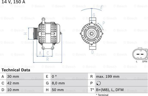 BOSCH 0 986 049 660 - Генератор autozip.com.ua