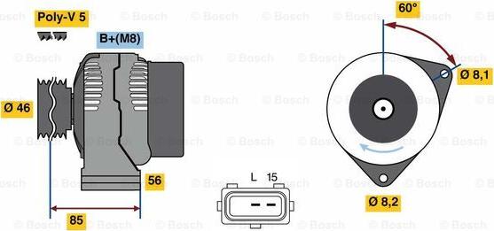 BOSCH 0 986 049 620 - Генератор autozip.com.ua