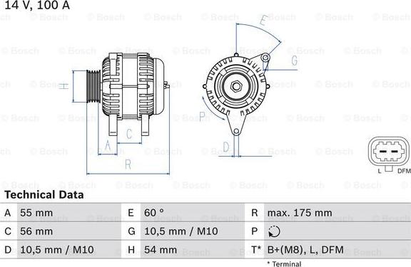 BOSCH 0 986 049 020 - Генератор autozip.com.ua