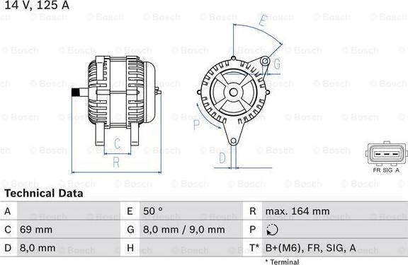 BOSCH 0 986 049 181 - Генератор autozip.com.ua