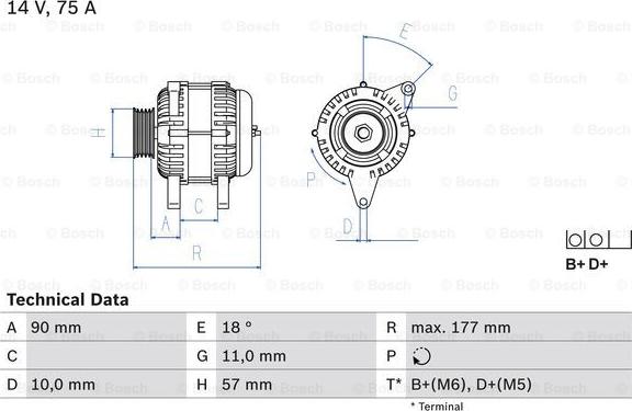 BOSCH 0 986 049 131 - Генератор autozip.com.ua