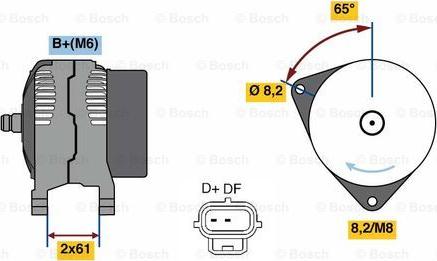 BOSCH 0 986 049 750 - Генератор autozip.com.ua