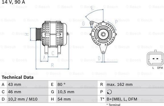 BOSCH 0 986 049 700 - Генератор autozip.com.ua