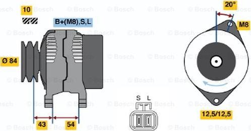 BOSCH 0 986 044 661 - Генератор autozip.com.ua