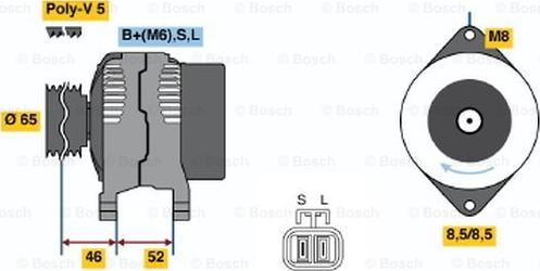 BOSCH 0 986 044 811 - Генератор autozip.com.ua