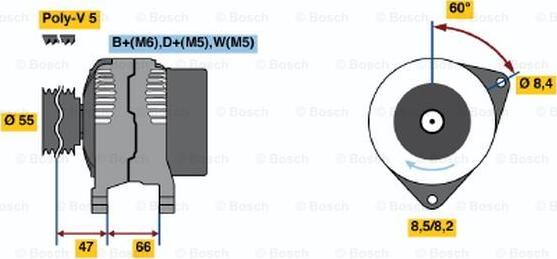 BOSCH 0 986 044 741 - Генератор autozip.com.ua