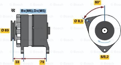 BOSCH 0 986 044 781 - Генератор autozip.com.ua