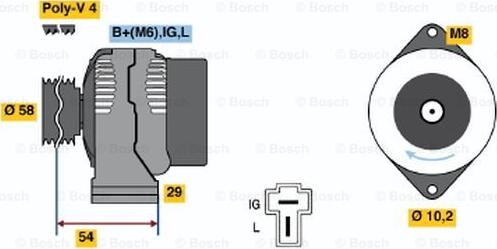 BOSCH 0 986 045 441 - Генератор autozip.com.ua