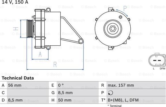 BOSCH 0 986 045 410 - Генератор autozip.com.ua