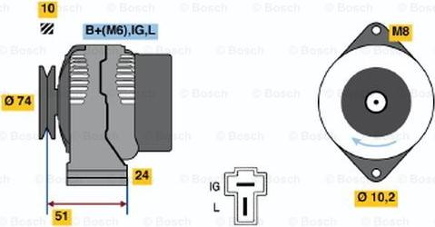 BOSCH 0 986 045 471 - Генератор autozip.com.ua