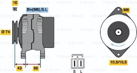 BOSCH 0 986 045 501 - Генератор autozip.com.ua