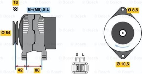 BOSCH 0 986 045 691 - Генератор autozip.com.ua