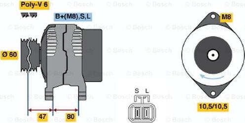 BOSCH 0 986 045 671 - Генератор autozip.com.ua