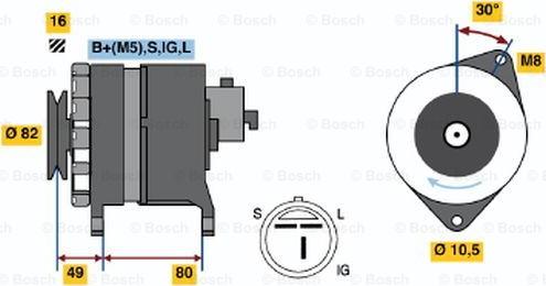 BOSCH 0 986 045 001 - Генератор autozip.com.ua