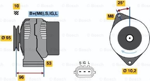 BOSCH 0 986 045 871 - Генератор autozip.com.ua