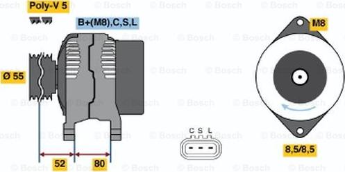 BOSCH 0 986 045 741 - Генератор autozip.com.ua