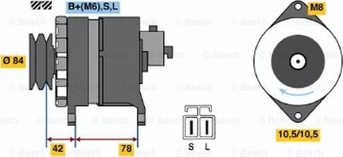 BOSCH 0 986 046 431 - Генератор autozip.com.ua