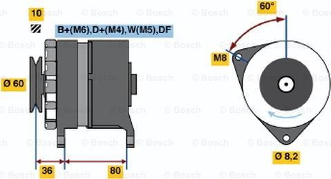 BOSCH 0 986 046 081 - Генератор autozip.com.ua