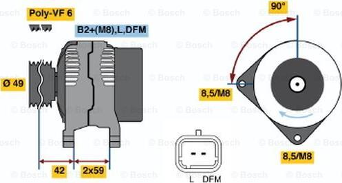 BOSCH 0 986 046 280 - Генератор autozip.com.ua