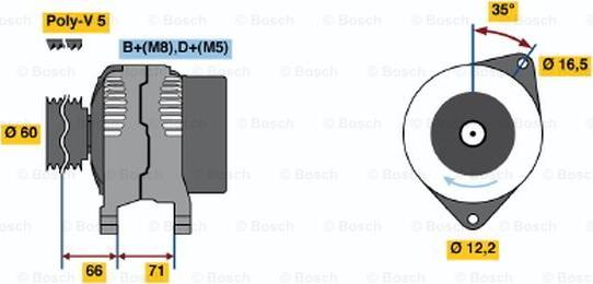 BOSCH 0 986 040 651 - Генератор autozip.com.ua