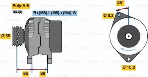 BOSCH 0 986 040 071 - Генератор autozip.com.ua