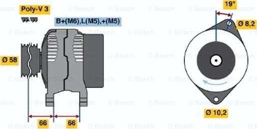 BOSCH 0 986 040 111 - Генератор autozip.com.ua