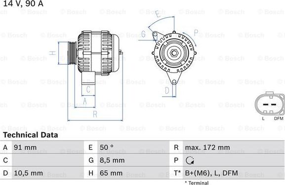 BOSCH 0 986 041 990 - Генератор autozip.com.ua