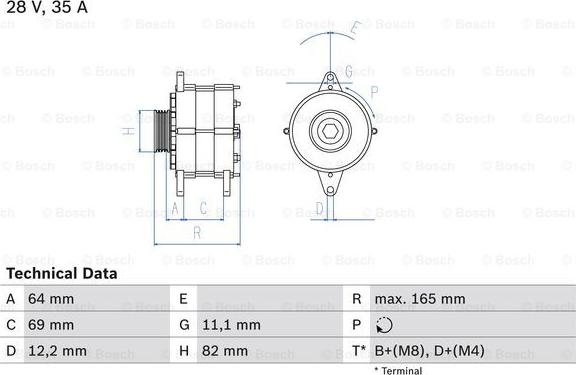 BOSCH 0 986 041 940 - Генератор autozip.com.ua