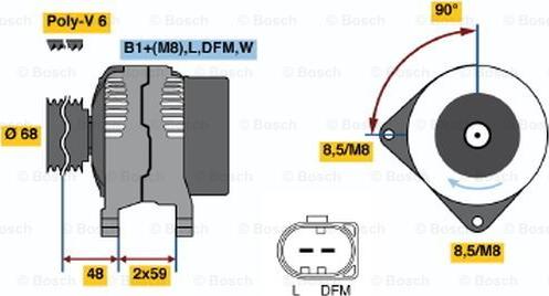 BOSCH 0 986 041 900 - Генератор autozip.com.ua