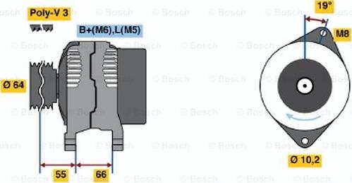 BOSCH 0 986 041 411 - Генератор autozip.com.ua