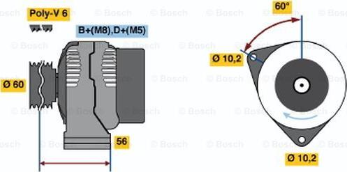 BOSCH 0 986 041 471 - Генератор autozip.com.ua