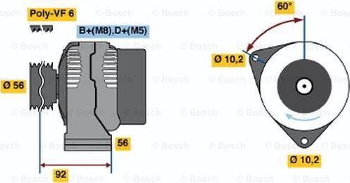 BOSCH 0 986 041 060 - Генератор autozip.com.ua