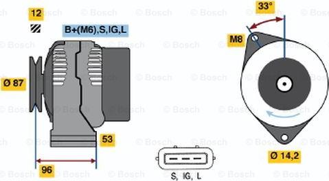 BOSCH 0 986 041 180 - Генератор autozip.com.ua