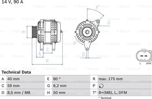 BOSCH 0 986 041 310 - Генератор autozip.com.ua