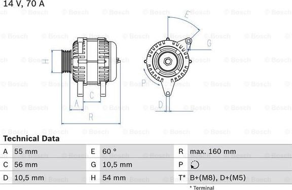 BOSCH 0 986 041 240 - Генератор autozip.com.ua