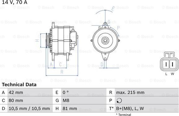 BOSCH 0 986 041 790 - Генератор autozip.com.ua