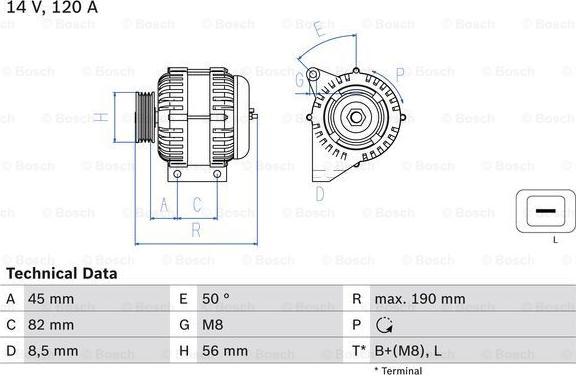 BOSCH 0 986 041 740 - Генератор autozip.com.ua