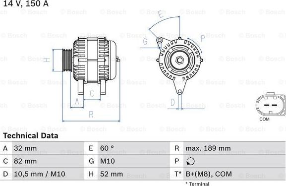 BOSCH 0 986 048 090 - Генератор autozip.com.ua