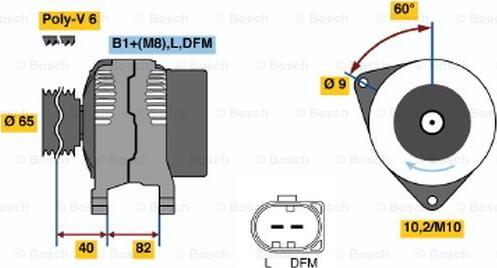 BOSCH 0 986 048 120 - Генератор autozip.com.ua