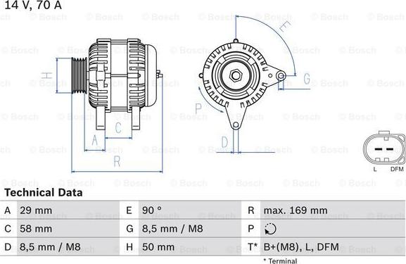 BOSCH 0 986 048 891 - Генератор autozip.com.ua