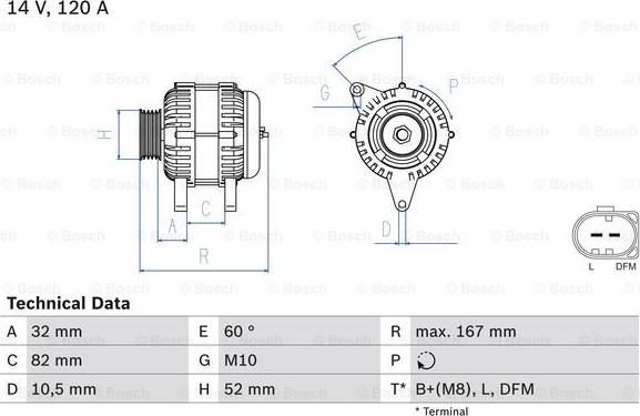 BOSCH 0 986 043 690 - Генератор autozip.com.ua