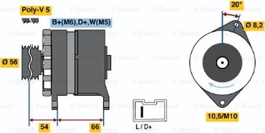 BOSCH 0 986 043 151 - Генератор autozip.com.ua