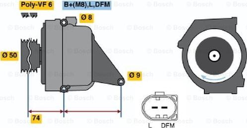 BOSCH 0 986 042 490 - Генератор autozip.com.ua